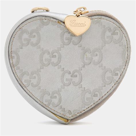 gucci heart shaped coin purse